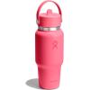 image:imageHydro Flask Travel Water Bottle  Insulated Stainless Steel  Wide Straw Lid Non Spill Leakproof in 40 Oz Capri BluePOPSTAR PINK