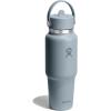 image:imageHydro Flask Travel Water Bottle  Insulated Stainless Steel  Wide Straw Lid Non Spill Leakproof in 40 Oz Capri BlueSHALE GRAY