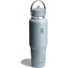 image:imageHydro Flask Travel Water Bottle  Insulated Stainless Steel  Wide Straw Lid Non Spill Leakproof in 40 Oz Capri BlueSHALE GRAY