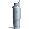 image:imageHydro Flask Travel Water Bottle  Insulated Stainless Steel  Wide Straw Lid Non Spill Leakproof in 40 Oz Capri BlueSHALE GRAY