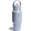 image:imageHydro Flask Travel Water Bottle  Insulated Stainless Steel  Wide Straw Lid Non Spill Leakproof in 40 Oz Capri BlueSURF