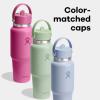 image:imageHydro Flask Travel Water Bottle  Insulated Stainless Steel  Wide Straw Lid Non Spill Leakproof in 40 Oz Capri BlueSURF