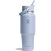 image:imageHydro Flask Travel Water Bottle  Insulated Stainless Steel  Wide Straw Lid Non Spill Leakproof in 40 Oz Capri BlueSURF