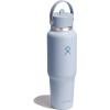 image:imageHydro Flask Travel Water Bottle  Insulated Stainless Steel  Wide Straw Lid Non Spill Leakproof in 40 Oz Capri BlueSURF