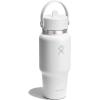 image:imageHydro Flask Travel Water Bottle  Insulated Stainless Steel  Wide Straw Lid Non Spill Leakproof in 40 Oz Capri BlueTONAL WHITE