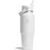 image:imageHydro Flask Travel Water Bottle  Insulated Stainless Steel  Wide Straw Lid Non Spill Leakproof in 40 Oz Capri BlueTONAL WHITE