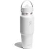 image:imageHydro Flask Travel Water Bottle  Insulated Stainless Steel  Wide Straw Lid Non Spill Leakproof in 40 Oz Capri BlueTONAL WHITE