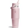 image:imageHydro Flask Travel Water Bottle  Insulated Stainless Steel  Wide Straw Lid Non Spill Leakproof in 40 Oz Capri BlueTRILLIUM