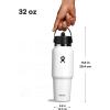 image:imageHydro Flask Travel Water Bottle  Insulated Stainless Steel  Wide Straw Lid Non Spill Leakproof in 40 Oz Capri BlueWhite