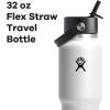 image:imageHydro Flask Travel Water Bottle  Insulated Stainless Steel  Wide Straw Lid Non Spill Leakproof in 40 Oz Capri BlueWhite