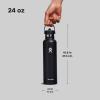 image:imageHydro Flask Water Bottle  Insulated Stainless Steel  Straw Lid Non Spill Leakproof in 24 Oz Shale GrayBlack