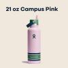 image:imageHydro Flask Water Bottle  Insulated Stainless Steel  Straw Lid Non Spill Leakproof in 24 Oz Shale GrayCampus Pink