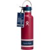 image:imageHydro Flask Water Bottle  Insulated Stainless Steel  Straw Lid Non Spill Leakproof in 24 Oz Shale GrayCampus Red
