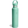 image:imageHydro Flask Water Bottle  Insulated Stainless Steel  Straw Lid Non Spill Leakproof in 24 Oz Shale GrayMERMAID GREEN