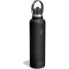 image:imageHydro Flask Water Bottle  Insulated Stainless Steel  Straw Lid Non Spill Leakproof in 24 Oz Shale GrayTONAL BLACK