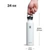 image:imageHydro Flask Water Bottle  Insulated Stainless Steel  Straw Lid Non Spill Leakproof in 24 Oz Shale GrayWhite