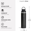 image:imageHydro Flask Water Bottle  Insulated Stainless Steel  Wide Mouth Flex Chug Lid Non Spill Leakproof in 32 Oz Harbor BlueMERMAID GREEN