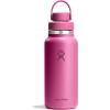 image:imageHydro Flask Water Bottle  Insulated Stainless Steel  Wide Mouth Flex Chug Lid Non Spill Leakproof in 32 Oz Harbor BlueReef