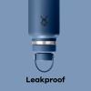 image:imageHydro Flask Water Bottle  Insulated Stainless Steel  Wide Mouth Flex Chug Lid Non Spill Leakproof in 32 Oz Harbor BlueSHALE GRAY