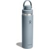 image:imageHydro Flask Water Bottle  Insulated Stainless Steel  Wide Mouth Flex Chug Lid Non Spill Leakproof in 32 Oz Harbor BlueSHALE GRAY