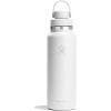 image:imageHydro Flask Water Bottle  Insulated Stainless Steel  Wide Mouth Flex Chug Lid Non Spill Leakproof in 32 Oz Harbor BlueTONAL WHITE