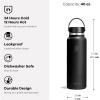 image:imageHydro Flask Water Bottle  Insulated Stainless Steel  Wide Mouth Flex Lid Non Spill Leakproof and Refillable in 40 Oz Popstar PinkCAPRI BLUE