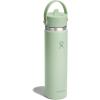 image:imageHydro Flask Water Bottle  Insulated Stainless Steel  Wide Mouth Flex Straw Lid Non Spill Leakproof and Refillable in 32 Oz Mermaid GreenAloe