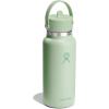 image:imageHydro Flask Water Bottle  Insulated Stainless Steel  Wide Mouth Flex Straw Lid Non Spill Leakproof and Refillable in 32 Oz Mermaid GreenAloe