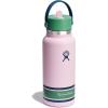 image:imageHydro Flask Water Bottle  Insulated Stainless Steel  Wide Mouth Flex Straw Lid Non Spill Leakproof and Refillable in 32 Oz Mermaid GreenCampus Pink