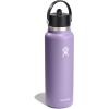 image:imageHydro Flask Water Bottle  Insulated Stainless Steel  Wide Mouth Flex Straw Lid Non Spill Leakproof and Refillable in 32 Oz Mermaid GreenMoonshadow