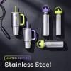 image:imageHydro Flask Water Bottle  Insulated Stainless Steel  Wide Mouth Flex Straw Lid Non Spill Leakproof and Refillable in 32 Oz Mermaid GreenStainless Steel Violet