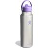 image:imageHydro Flask Water Bottle  Insulated Stainless Steel  Wide Mouth Flex Straw Lid Non Spill Leakproof and Refillable in 32 Oz Mermaid GreenStainless Steel Violet