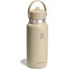 image:imageHydro Flask Water Bottle  Insulated Stainless Steel  Wide Mouth Flex Straw Lid Non Spill Leakproof and Refillable in 32 Oz Mermaid GreenTonal Oat