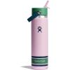 image:imageHydro Flask Water Bottle  Insulated Stainless Steel  Wide Mouth Flex Straw Lid Non Spill Leakproof and Refillable in 32 Oz Mermaid GreenCampus Pink