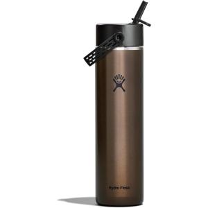 image:imageHydro Flask 24 Oz Lightweight Wide Straw Lid  Insulated Stainless Steel Water Bottle  Hiking Commuting Garnet RedOBSIDIAN