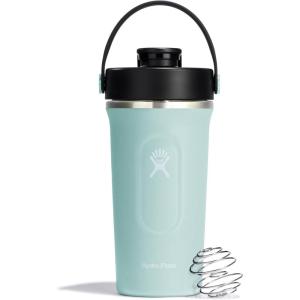 image:imageHydro Flask Shaker Bottle  Insulated Stainless Steel Gym Bottle for Pre Workout amp Protein 24 Oz Agave GreenDew Blue