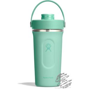 image:imageHydro Flask Shaker Bottle  Insulated Stainless Steel Gym Bottle for Pre Workout amp Protein 24 Oz Agave GreenMERMAID GREEN