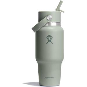 image:imageHydro Flask Travel Water Bottle  Insulated Stainless Steel  Wide Straw Lid Non Spill Leakproof in 40 Oz Capri BlueAGAVE