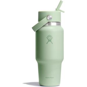 image:imageHydro Flask Travel Water Bottle  Insulated Stainless Steel  Wide Straw Lid Non Spill Leakproof in 40 Oz Capri BlueALOE