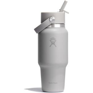 image:imageHydro Flask Travel Water Bottle  Insulated Stainless Steel  Wide Straw Lid Non Spill Leakproof in 40 Oz Capri BlueBIRCH