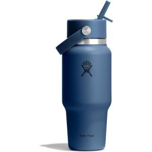 image:imageHydro Flask Travel Water Bottle  Insulated Stainless Steel  Wide Straw Lid Non Spill Leakproof in 40 Oz Capri BlueHARBOR BLUE