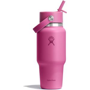 image:imageHydro Flask Travel Water Bottle  Insulated Stainless Steel  Wide Straw Lid Non Spill Leakproof in 40 Oz Capri BlueREEF