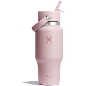 image:imageHydro Flask Travel Water Bottle  Insulated Stainless Steel  Wide Straw Lid Non Spill Leakproof in 40 Oz Capri BlueTRILLIUM