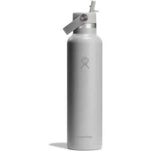 image:imageHydro Flask Water Bottle  Insulated Stainless Steel  Straw Lid Non Spill Leakproof in 24 Oz Shale GrayBIRCH