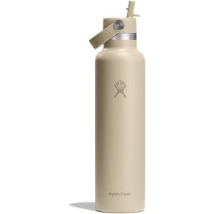 image:imageHydro Flask Water Bottle  Insulated Stainless Steel  Straw Lid Non Spill Leakproof in 24 Oz Shale GrayOat