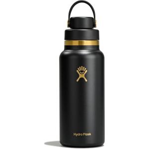 image:imageHydro Flask Water Bottle  Insulated Stainless Steel  Wide Mouth Flex Chug Lid Non Spill Leakproof in 32 Oz Harbor BlueBlack Tie