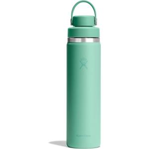 image:imageHydro Flask Water Bottle  Insulated Stainless Steel  Wide Mouth Flex Chug Lid Non Spill Leakproof in 32 Oz Harbor BlueMERMAID GREEN