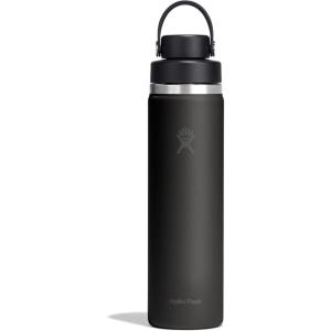 image:imageHydro Flask Water Bottle  Insulated Stainless Steel  Wide Mouth Flex Chug Lid Non Spill Leakproof in 32 Oz Harbor BlueTONAL BLACK
