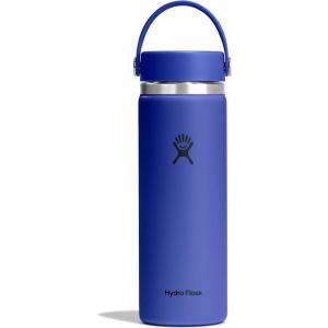 image:imageHydro Flask Water Bottle  Insulated Stainless Steel  Wide Mouth Flex Lid Non Spill Leakproof and Refillable in 40 Oz Popstar PinkCAPRI BLUE