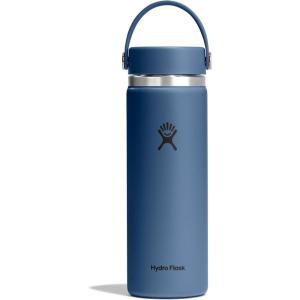 image:imageHydro Flask Water Bottle  Insulated Stainless Steel  Wide Mouth Flex Lid Non Spill Leakproof and Refillable in 40 Oz Popstar PinkHARBOR BLUE